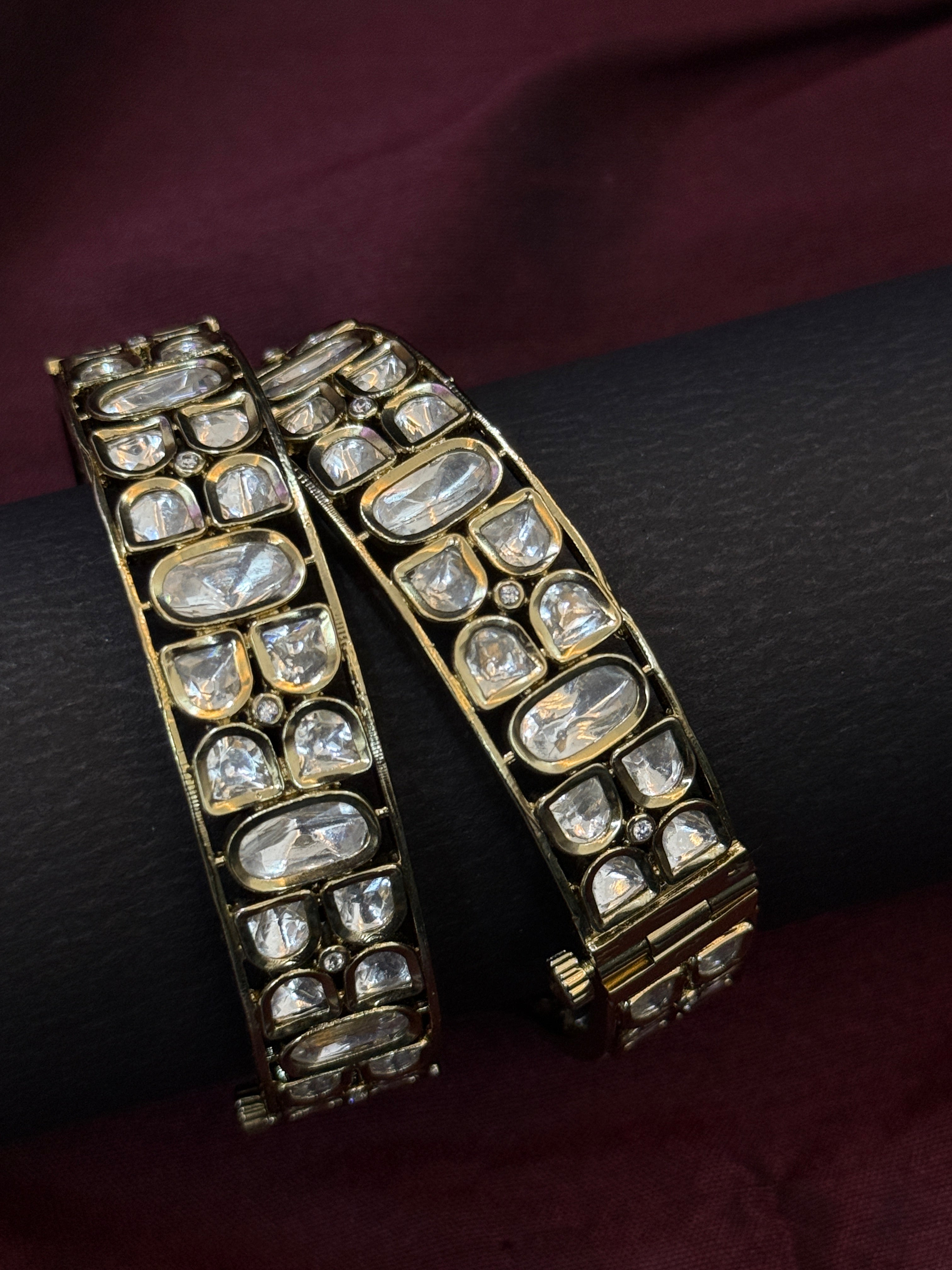 Royal Polki Kundan Bangles