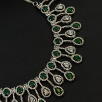 Elegant Emerald American Diamond Necklace