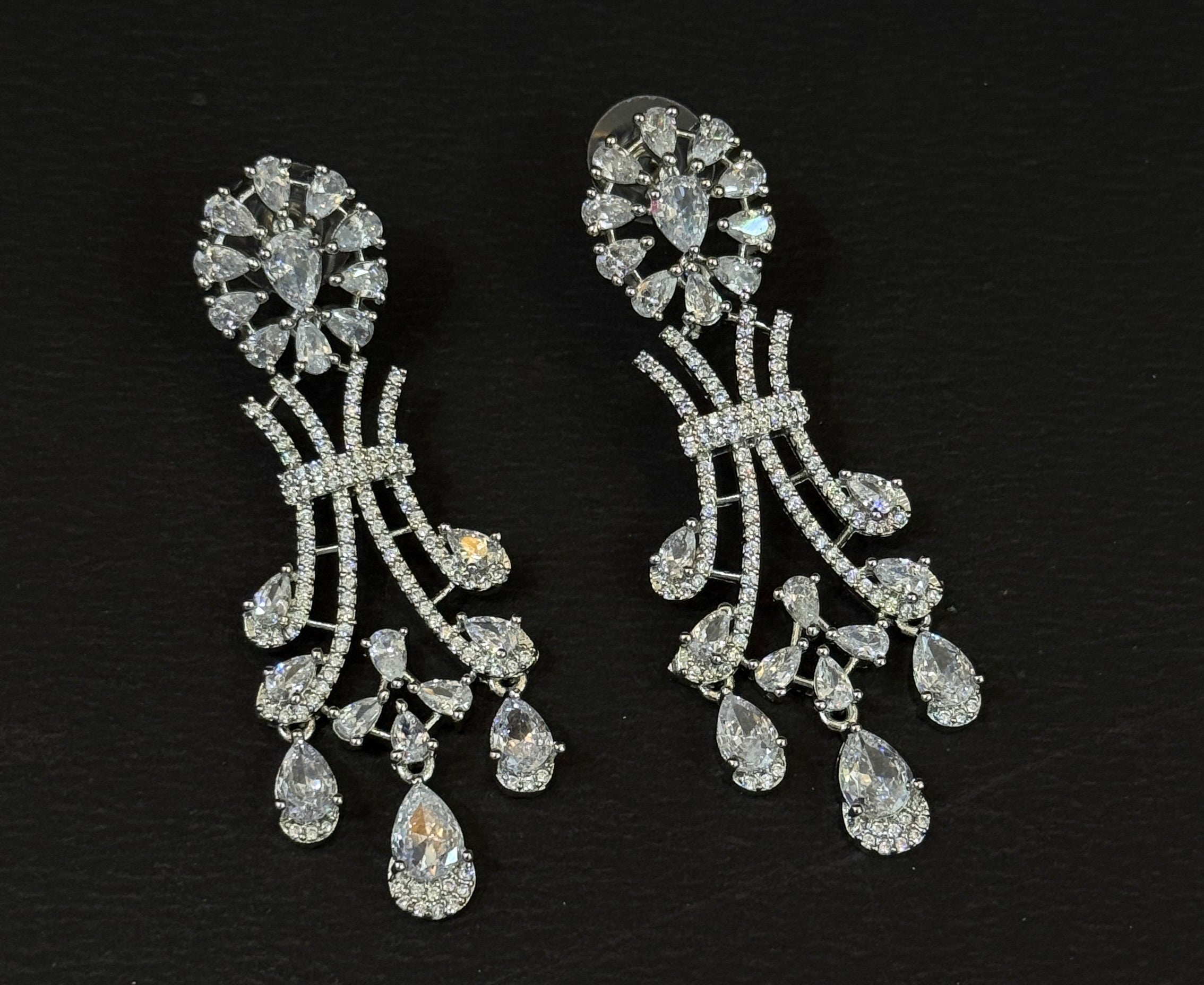 Dazzling Diamond-Cut CZ Necklace & Earring Set