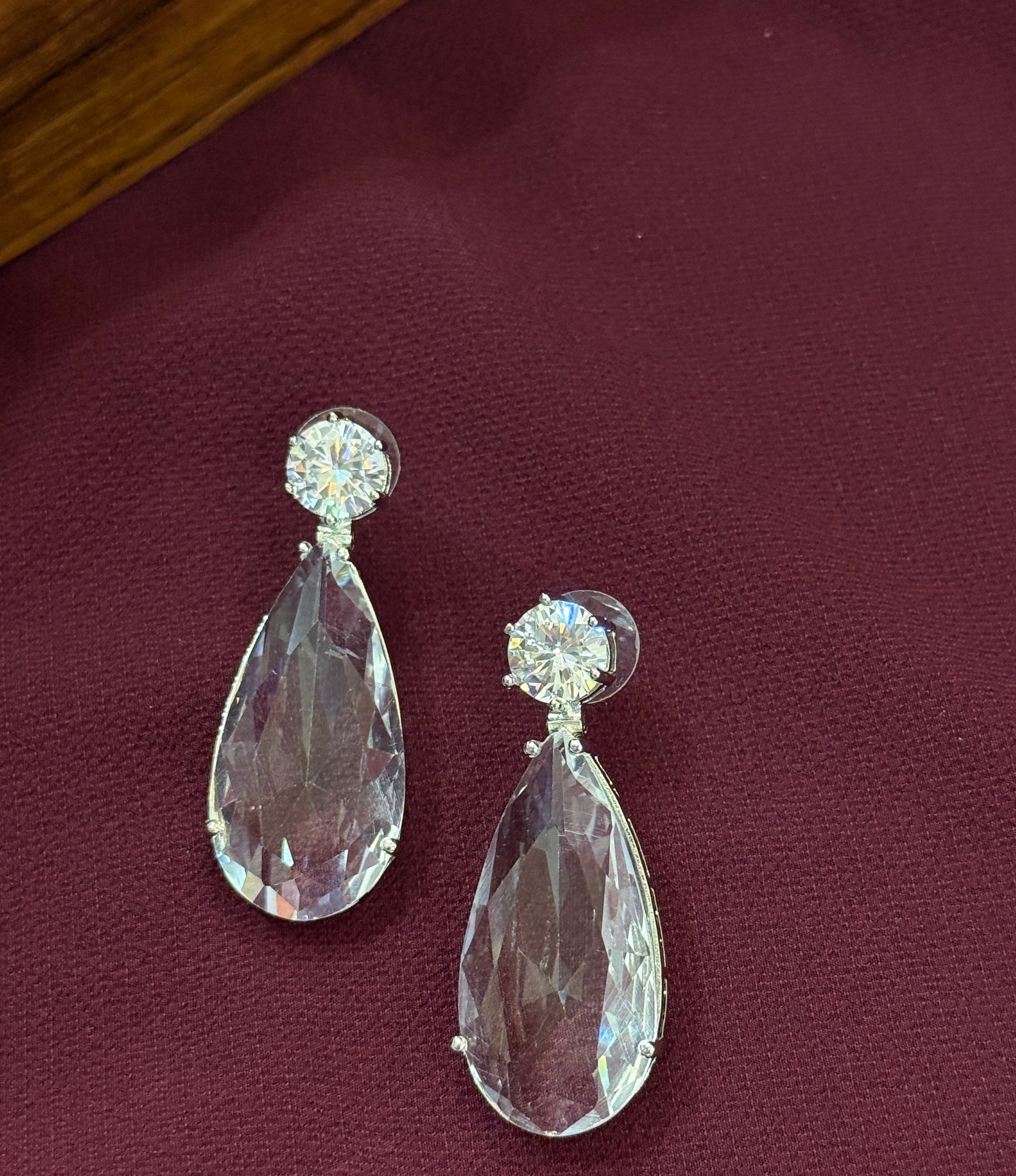 Dazzling Diamond Teardrop Necklace & Earring Set