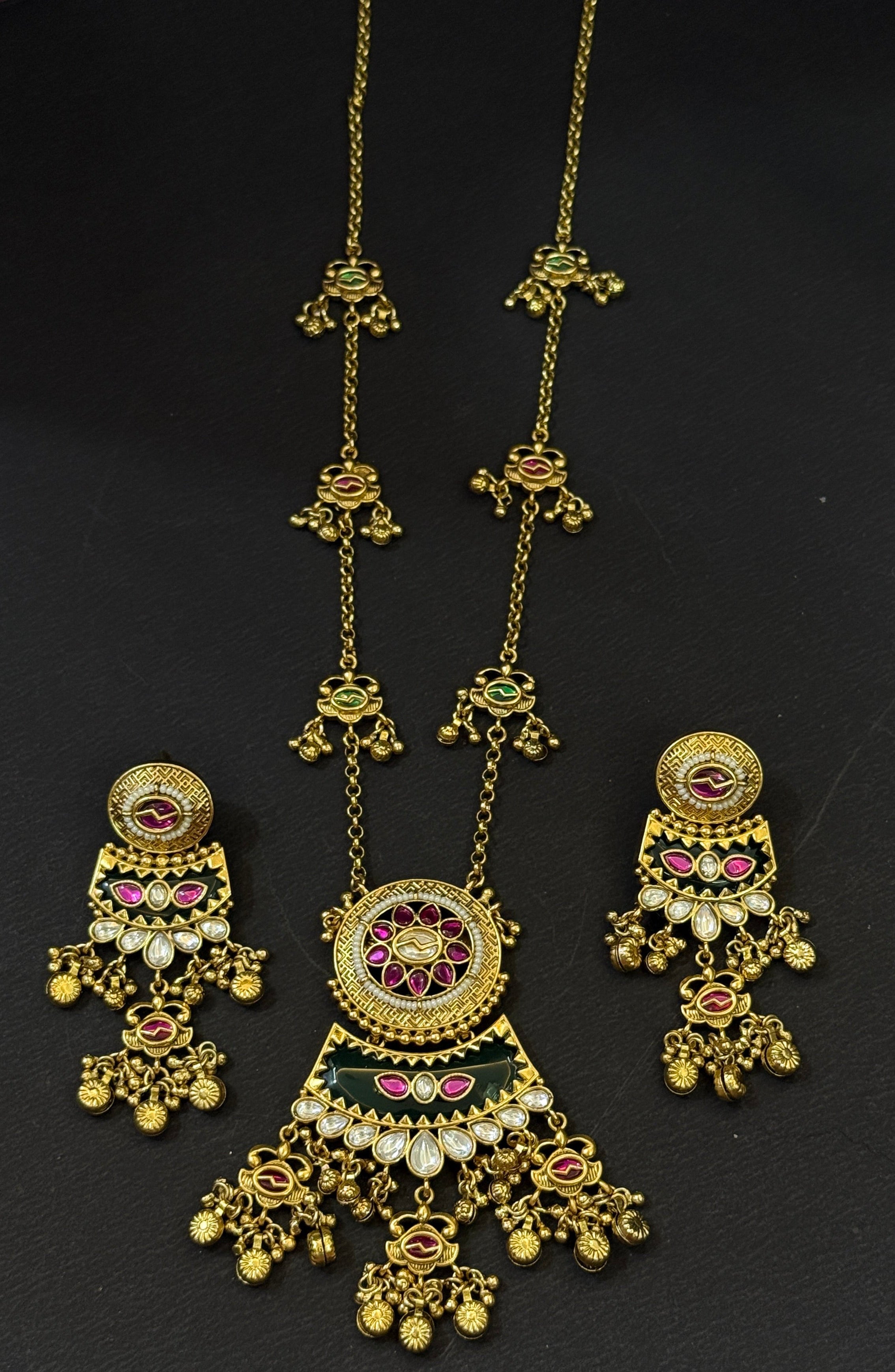 Maharani Traditional Gold Plated Necklace Set