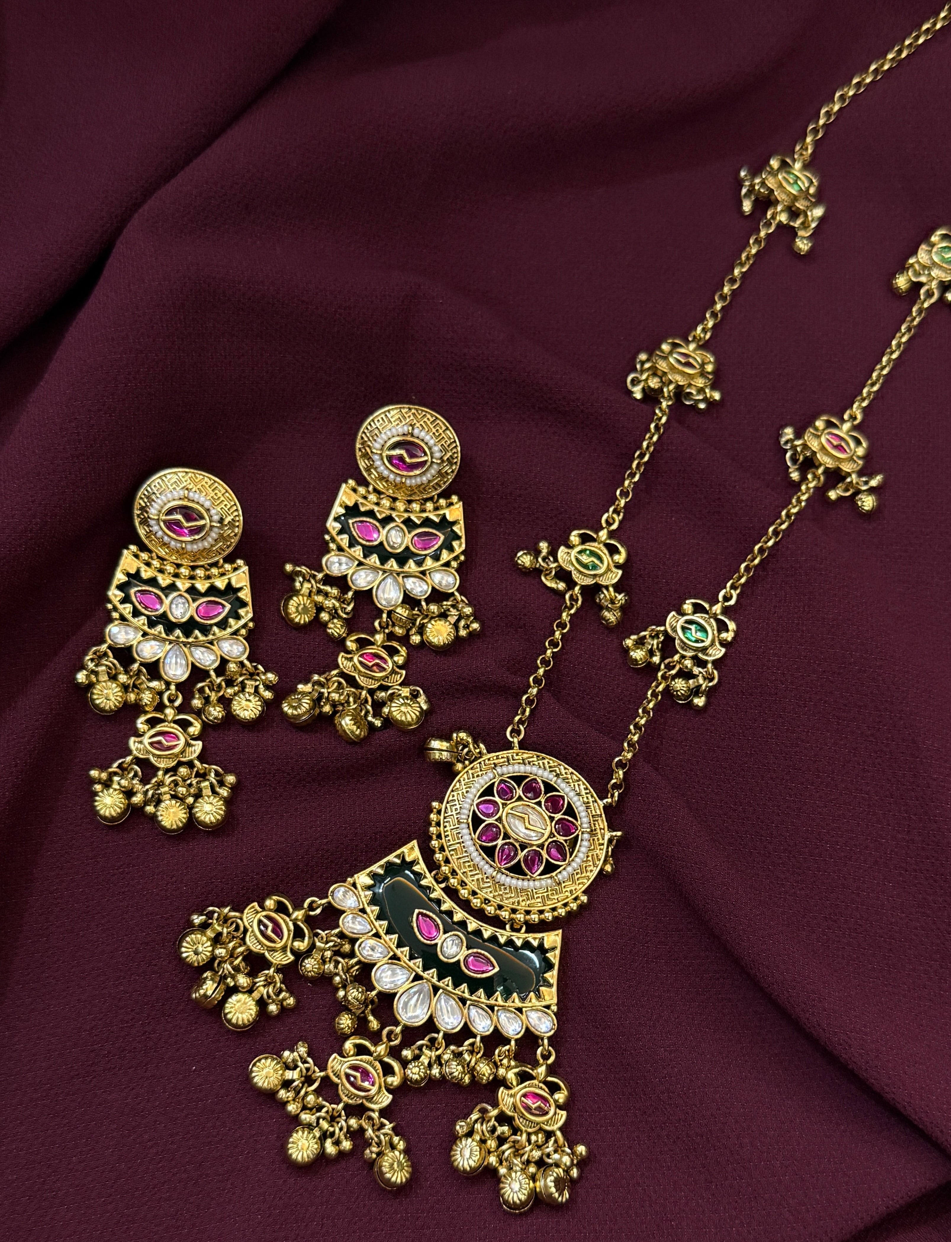 Maharani Traditional Gold Plated Necklace Set