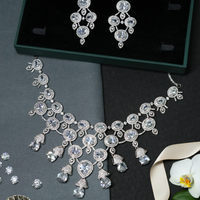 Silver Glow – American Diamond Necklace Set