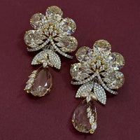 Luxury Floral Crystal Drop Earrings