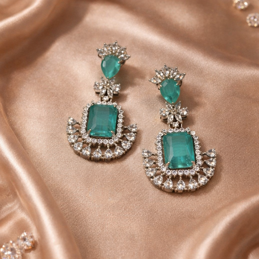 Mint Royale CZ & Doublet Stone Partywear Necklace Set