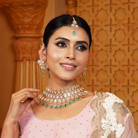 Mint Grace Polki Kundan Bridal Necklace Set