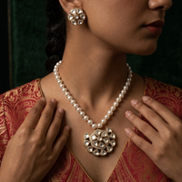 Royal Pearl Mossanite Kundan Set