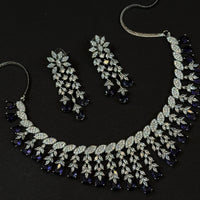 Purple Raindrop Dazzle Necklace & Earring Set