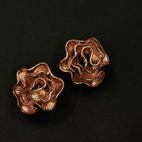 Rose Gold Floral Pendant Set with Earrings