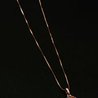 Rose Gold Floral Pendant Set with Earrings