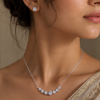 Sparkle Silver Sterling 925 CZ Pendant Set