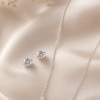 Sparkle Silver Sterling 925 CZ Pendant Set