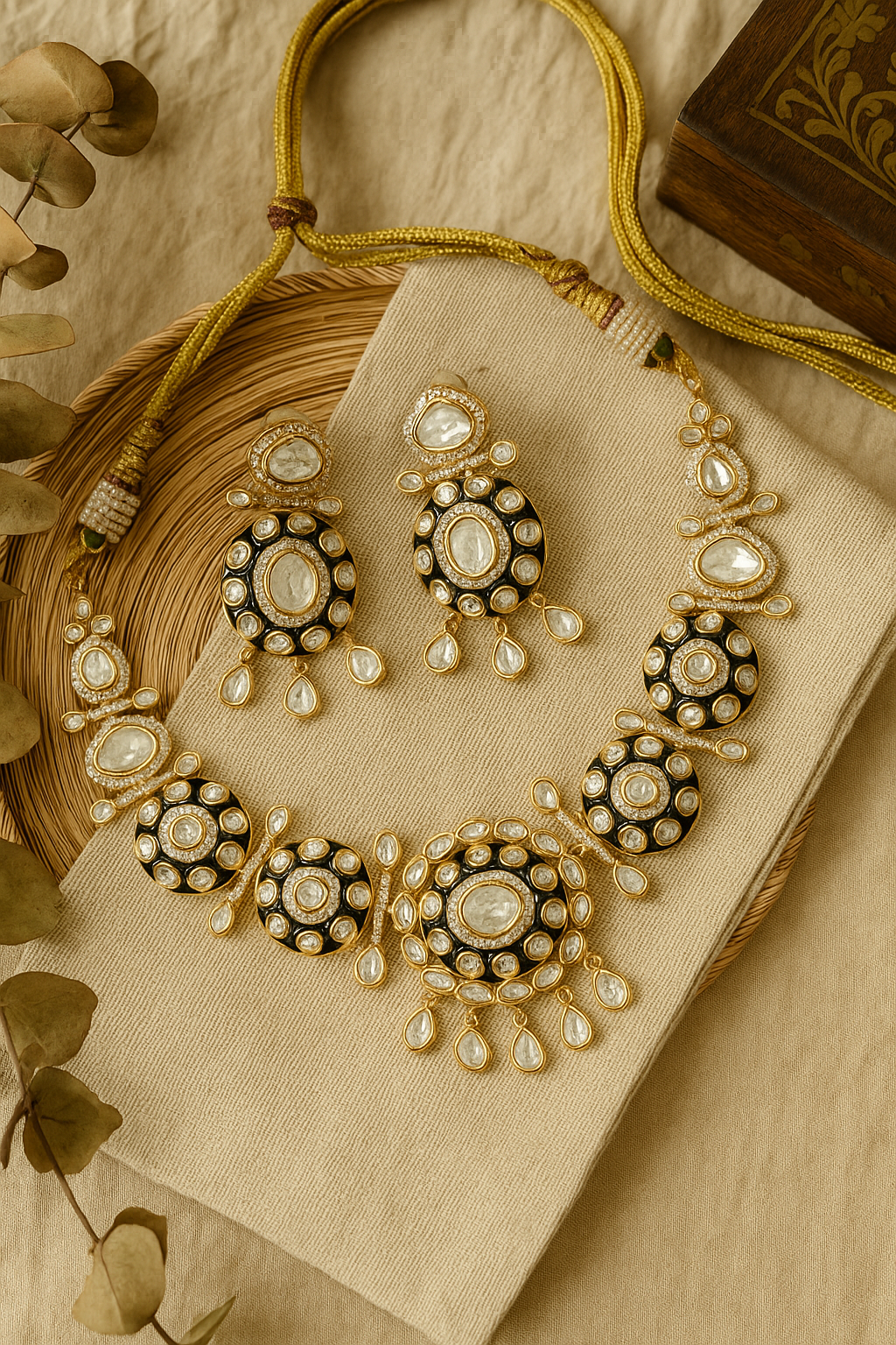 Divine Elegance Moissanite Kundan Bridal Jewelry
