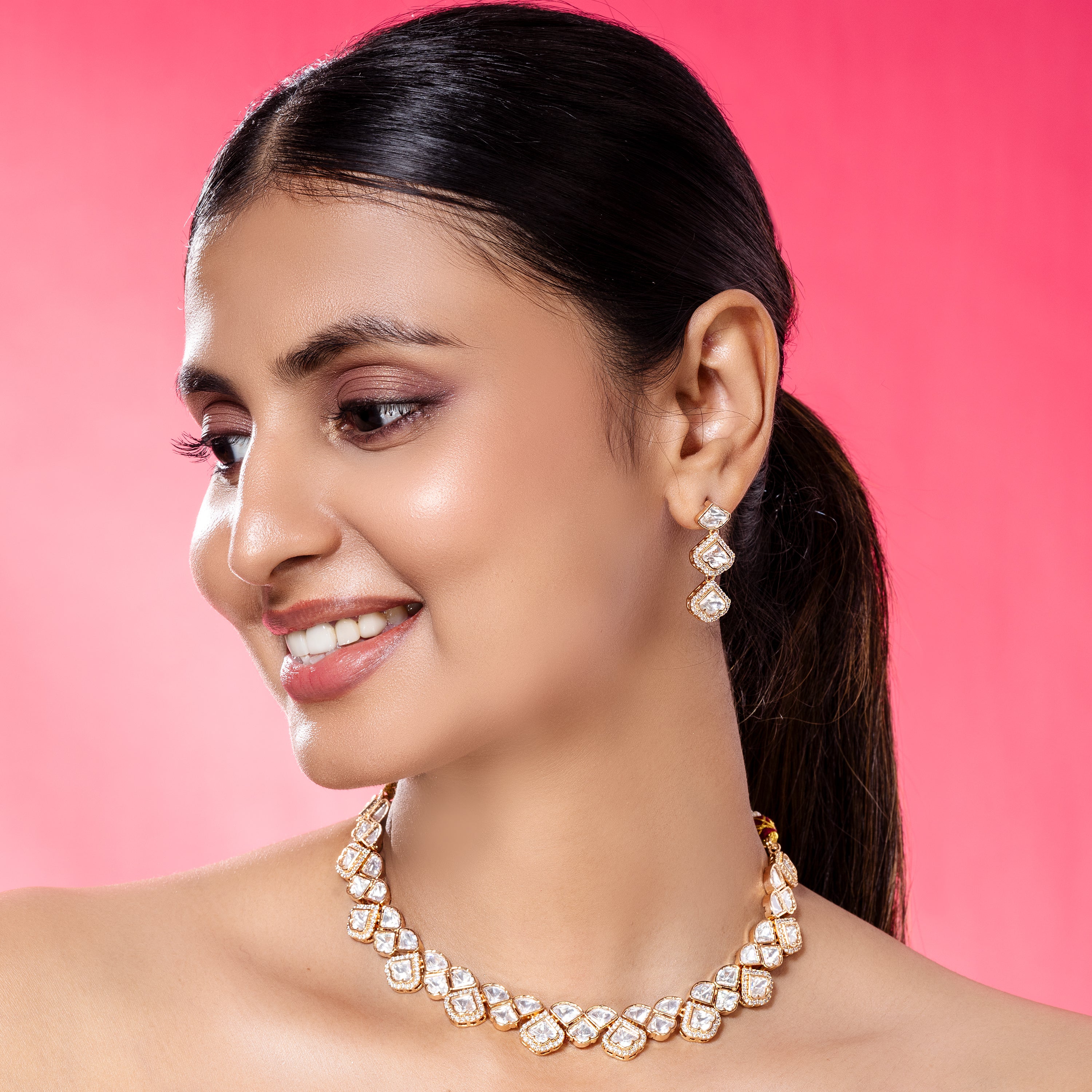 Exquisite Moissanite Necklace Set-Mivanaa