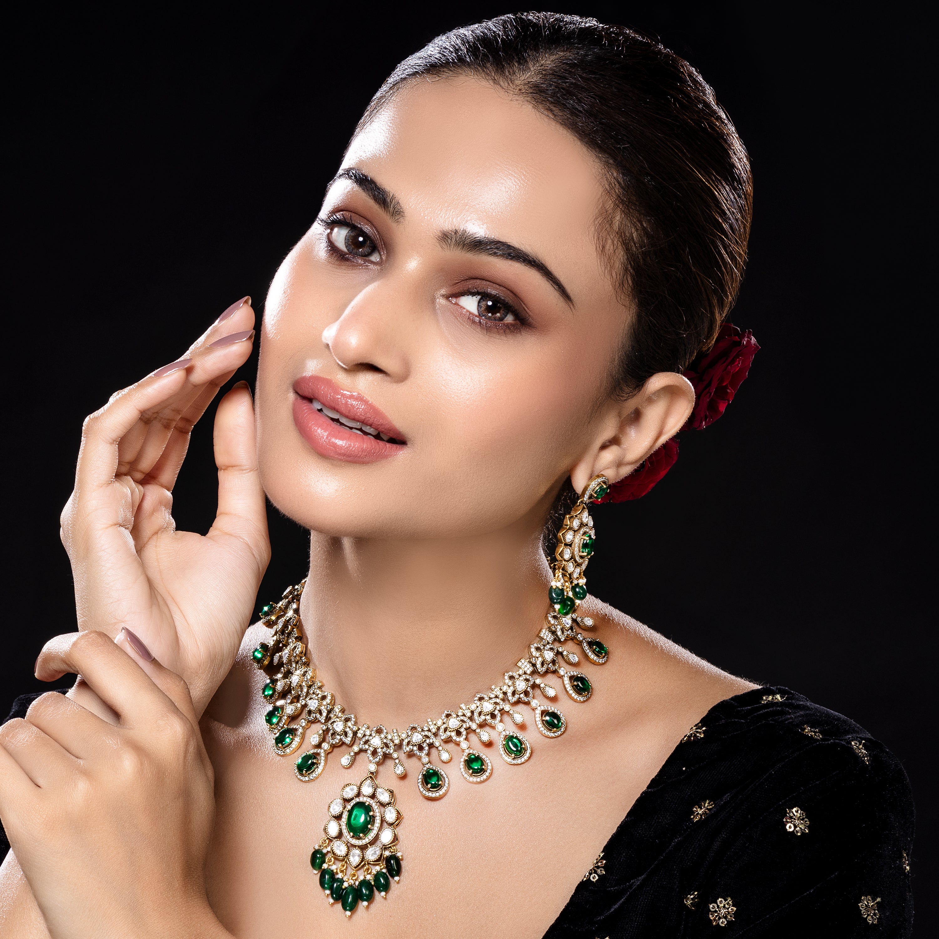 Elegant Emerald Bridal-Mivanaa