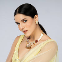 Royal Aura Ruby Rajwadi Set-Mivanaa