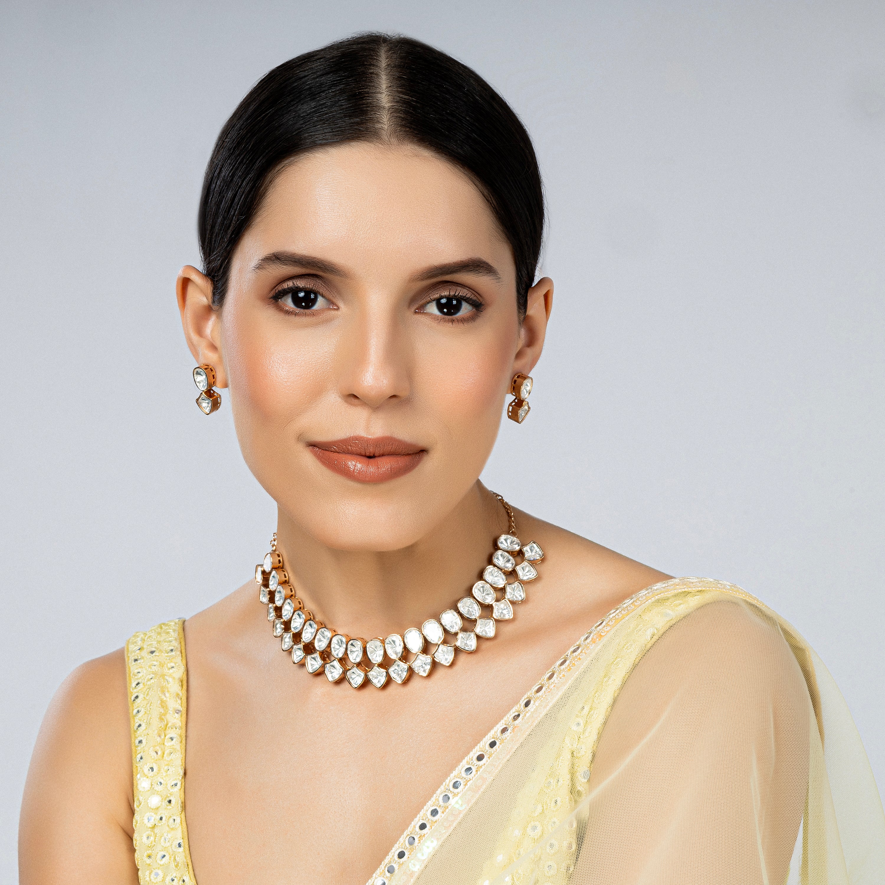 Eterna Glow Moissanite Necklace Set-Mivanaa