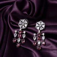 Ruby & Diamond Choker Necklace Set-Mivanaa
