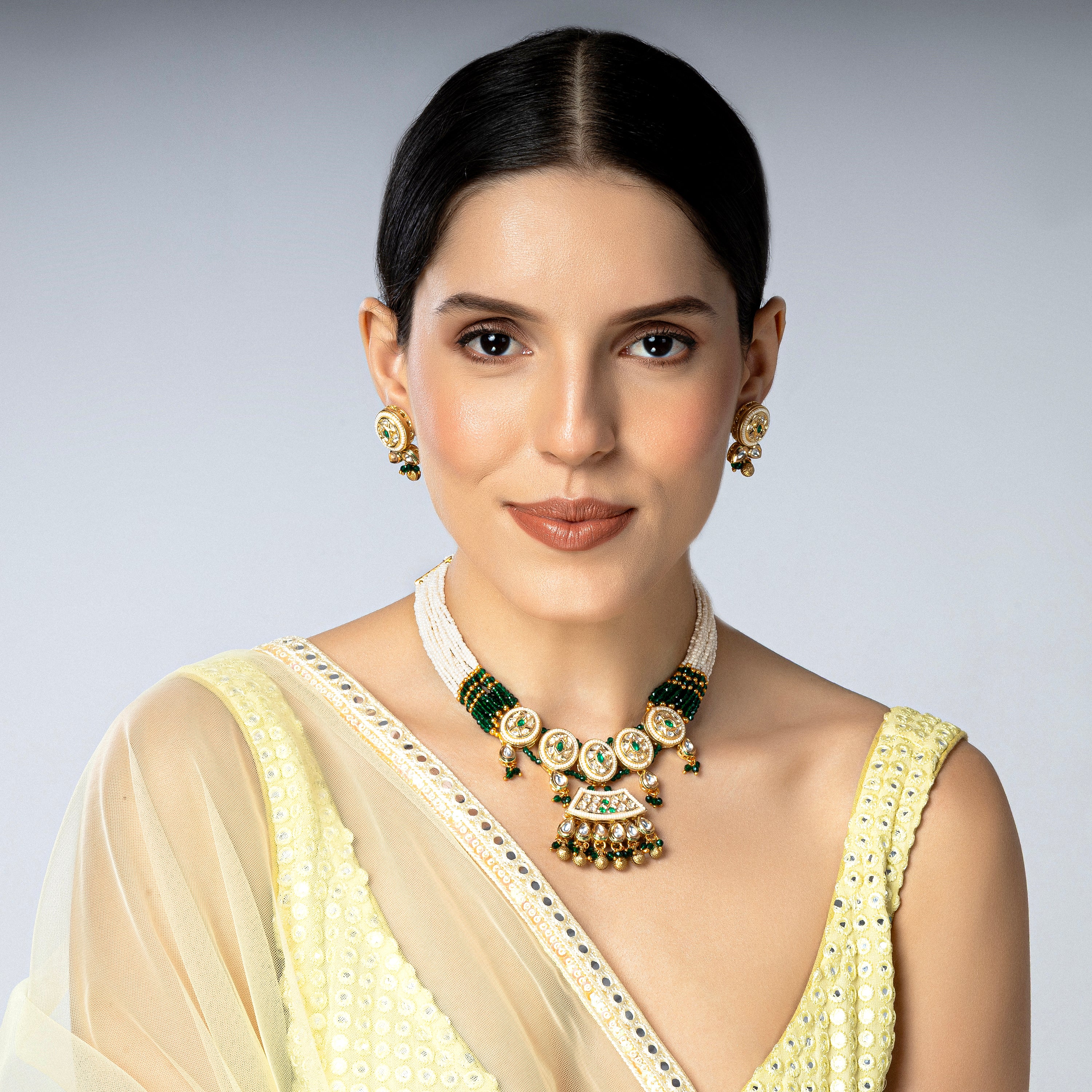 Royal Aura Green Rajwadi Set-Mivanaa