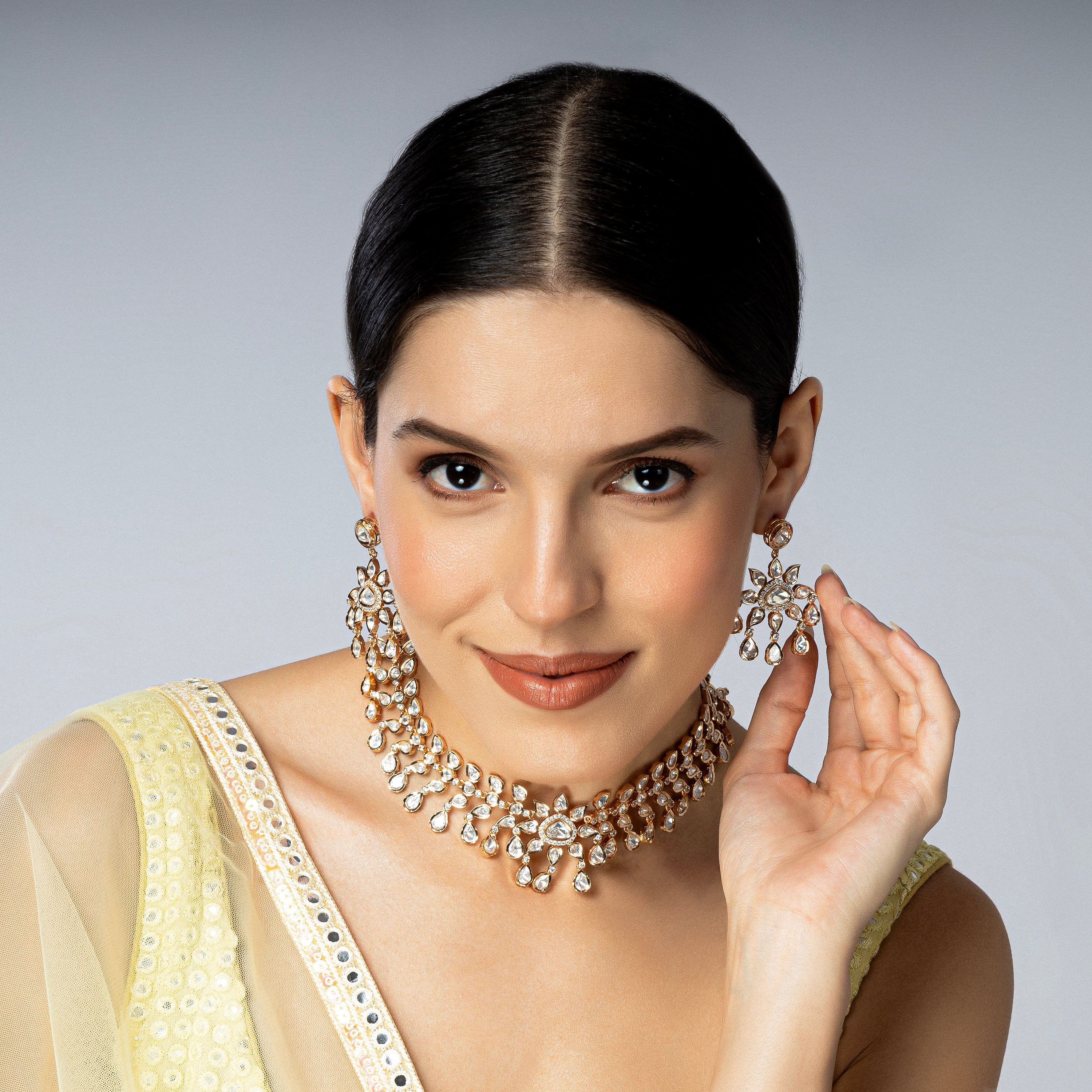 Nooré Regalia Radiance – Real Polki Elegance-Mivanaa