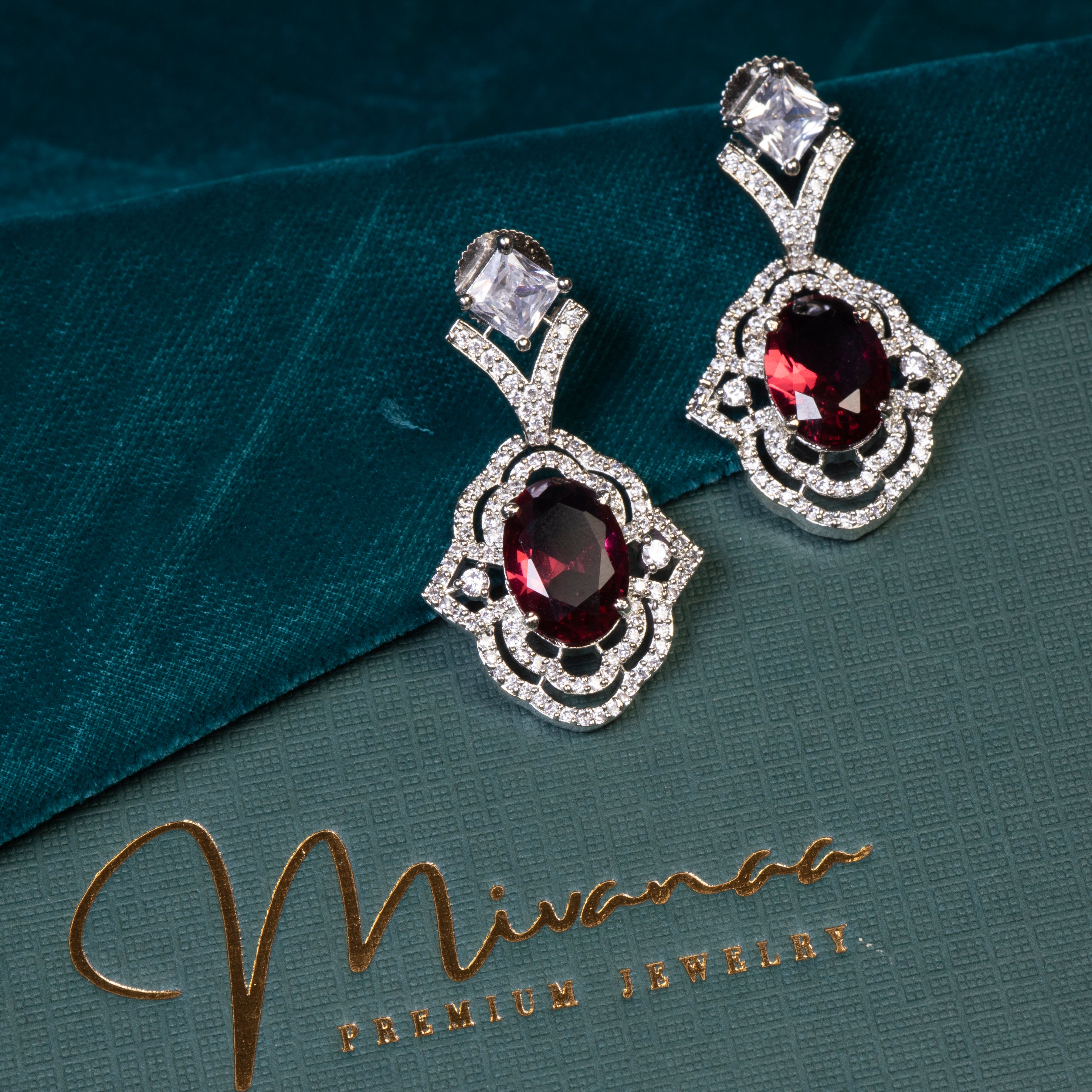 Ruby Red Radiance – Elegance in Every Detail-Mivanaa