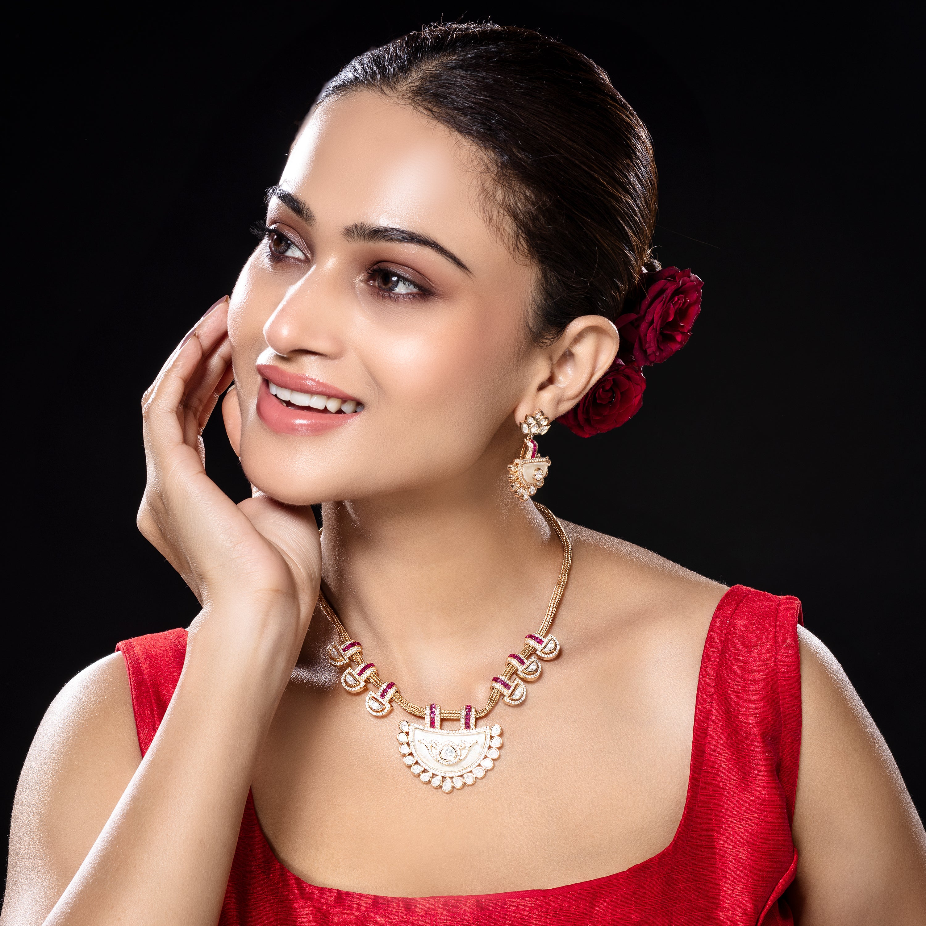 Radiant Royal Kundan Ensemble-Mivanaa