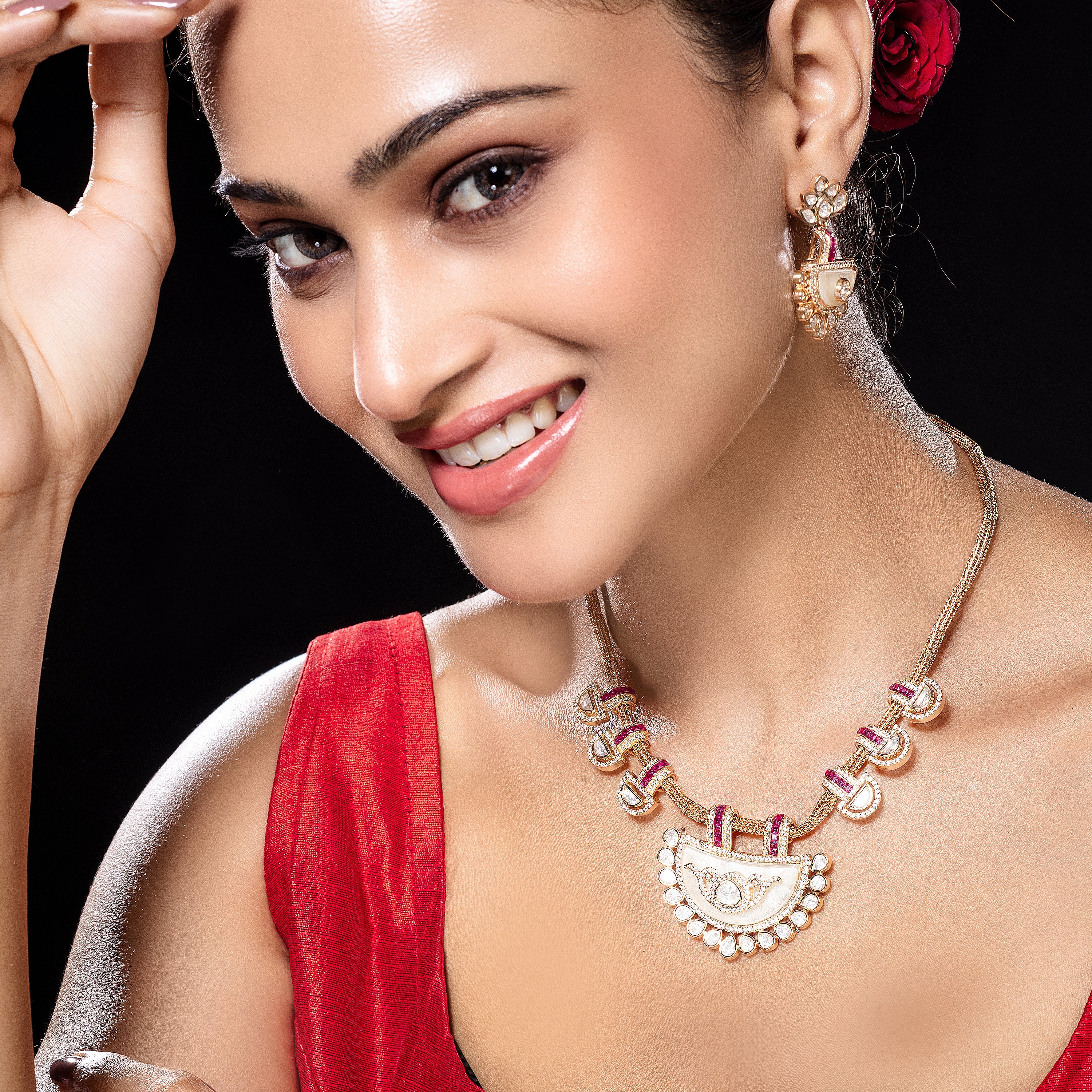 Radiant Royal Kundan Ensemble-Mivanaa