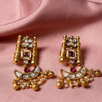 Traditional Red Gold-Polish Choker-Mivanaa