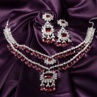 Glamorous Ruby American Diamond-Mivanaa