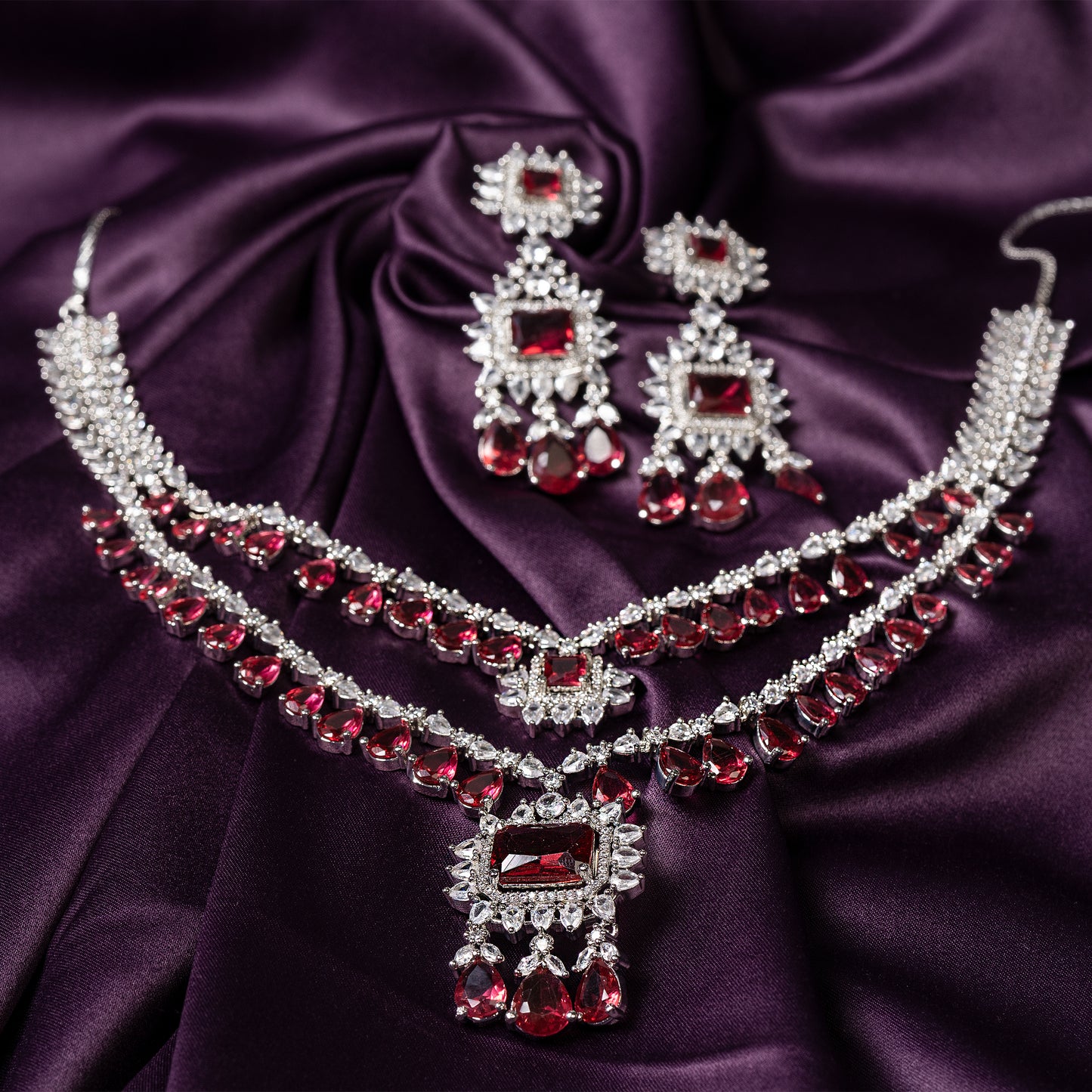 Glamorous Ruby American Diamond