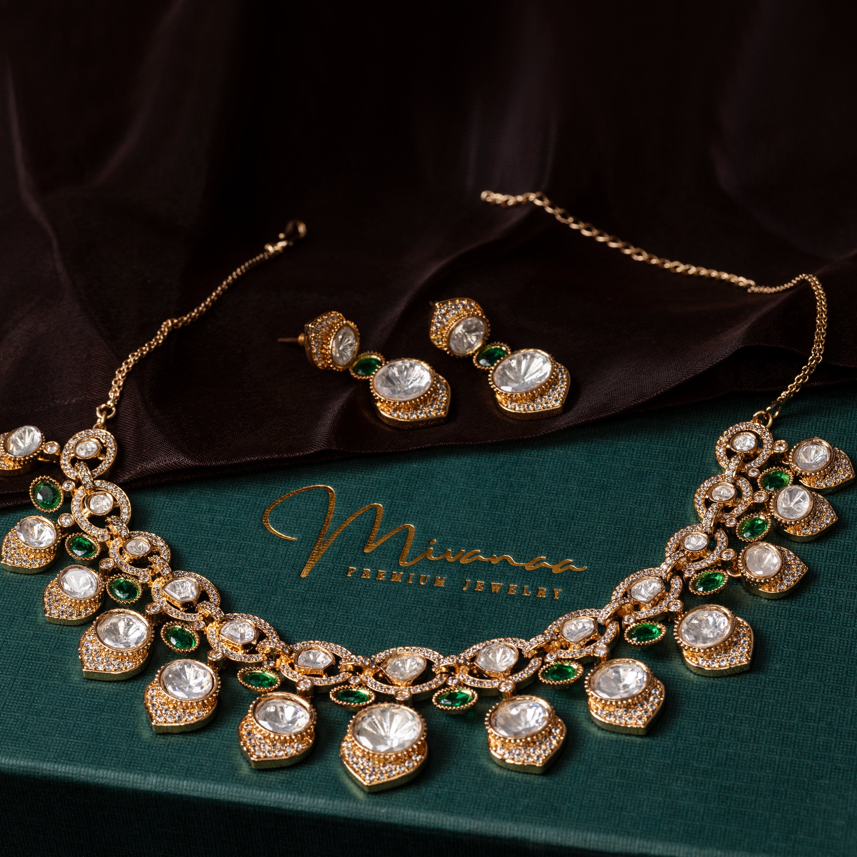 Austrian Crystal Gold Plating-Mivanaa