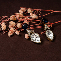 Blue Petal Kundan Elegance Necklace-Mivanaa
