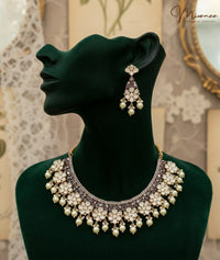 Royal Purple Polki Kundan Pearl