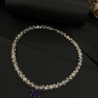 Royal Amethyst Glow Pendant Set-Mivanaa