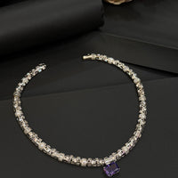 Royal Amethyst Glow Pendant Set-Mivanaa