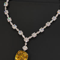 Austrian Sunburst Pendant Set-Mivanaa