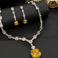 Austrian Sunburst Pendant Set-Mivanaa