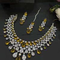 Luxury Diamond & Yellow CZ Set-Mivanaa