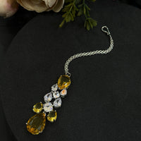 Luxury Diamond & Yellow CZ Set-Mivanaa