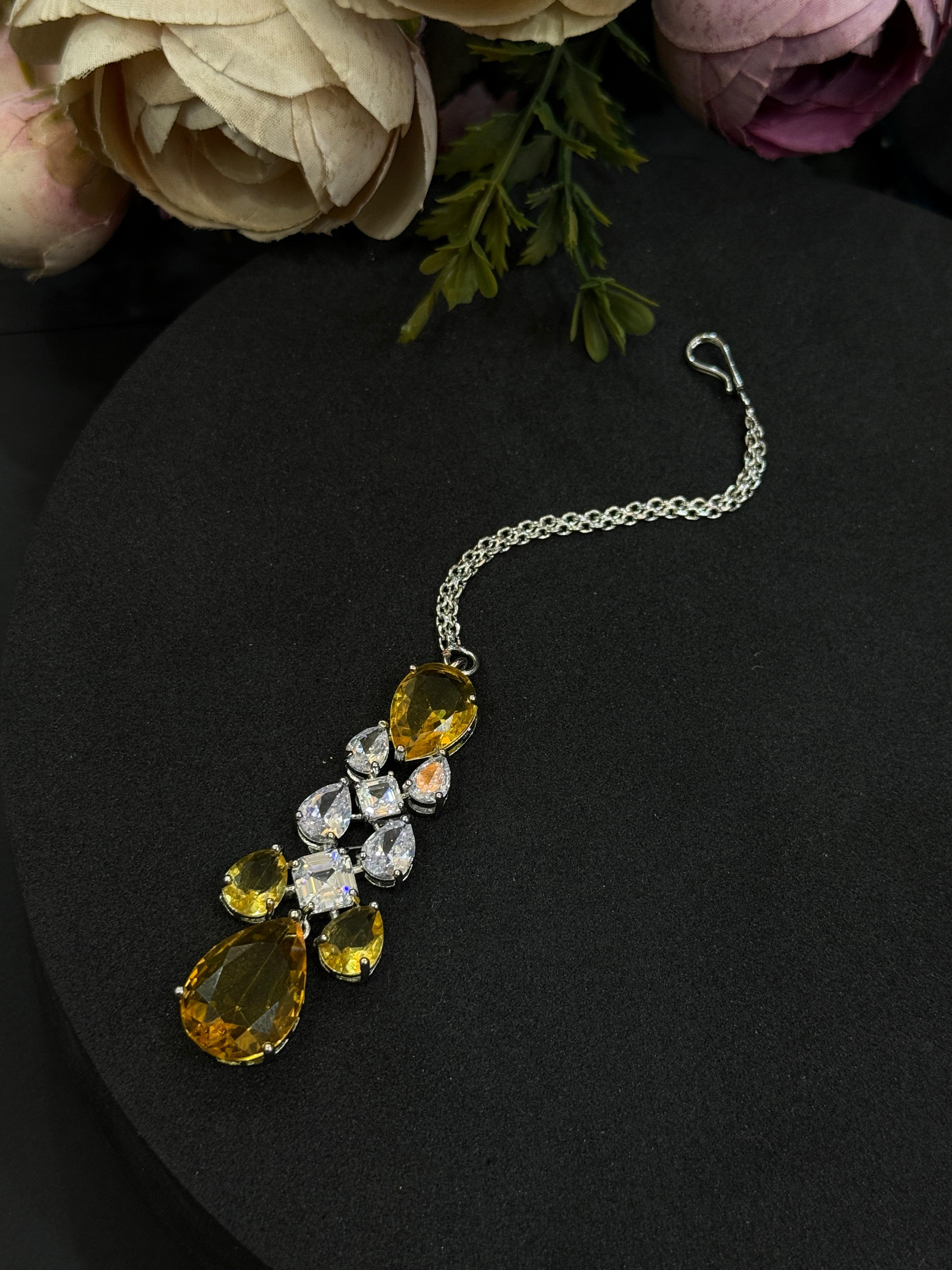 Luxury Diamond & Yellow CZ Set-Mivanaa