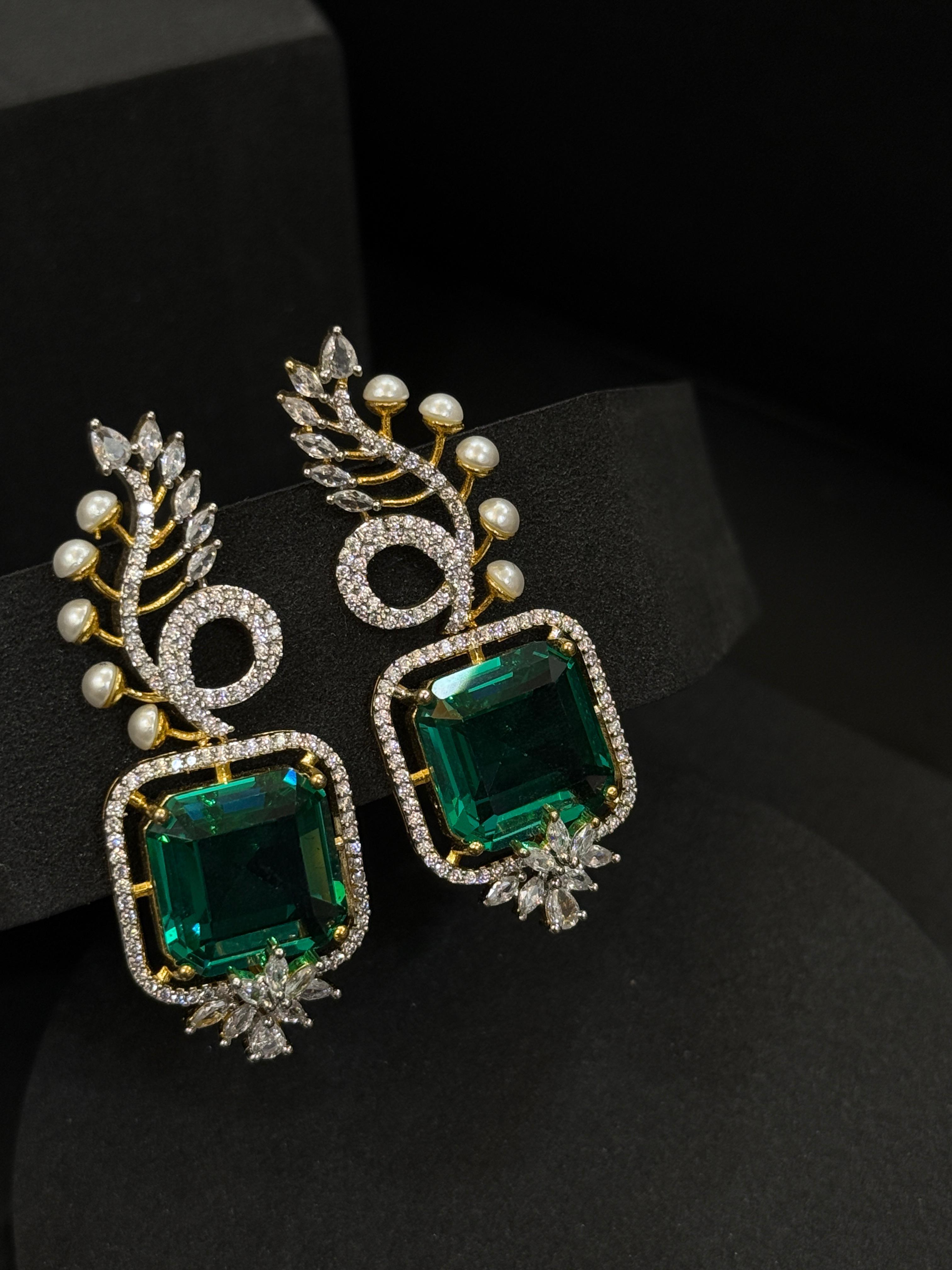 Emerald Grace Statement Earrings