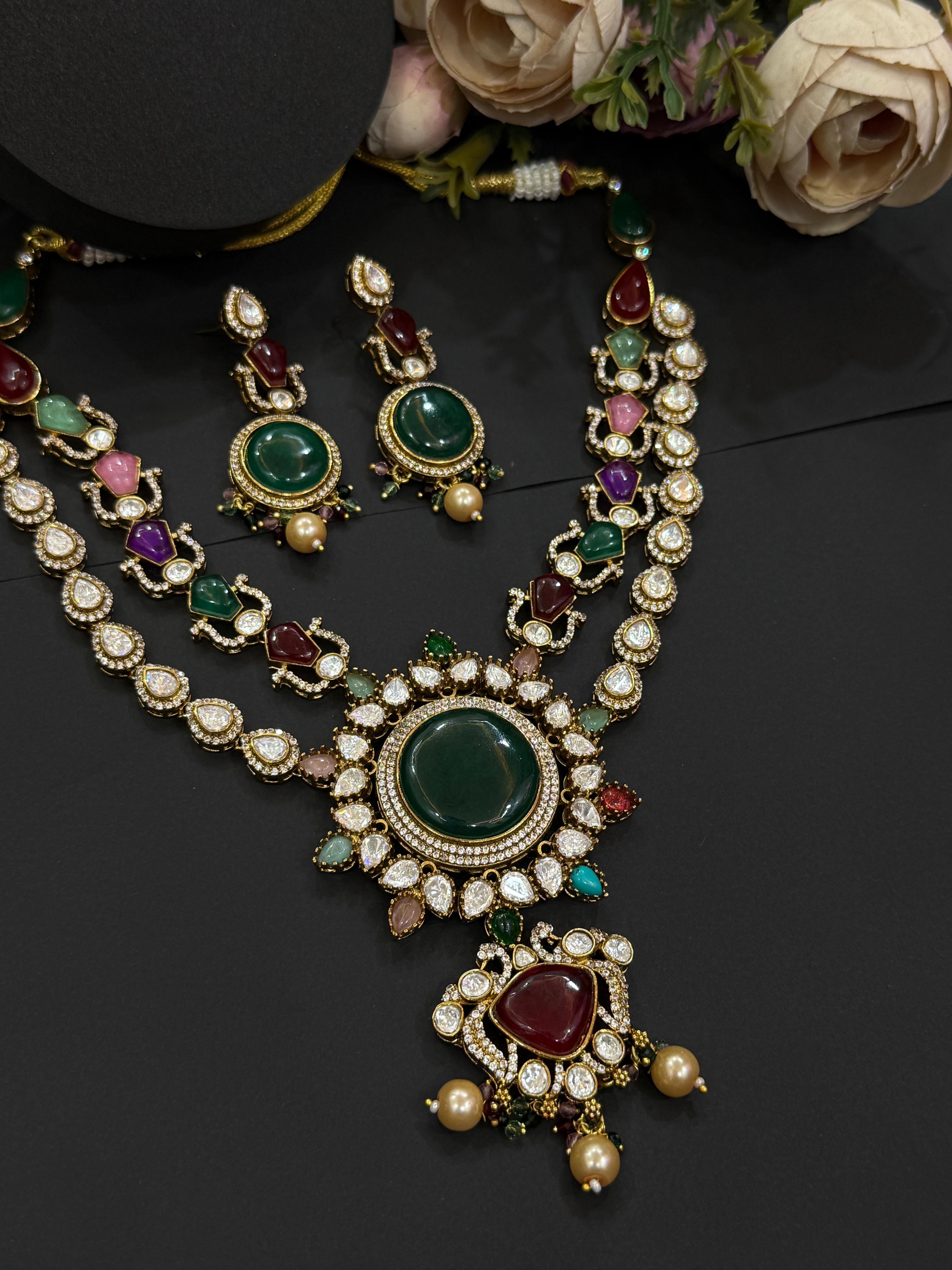 Royal Radiance  Moissanite Kundan Set-Mivanaa