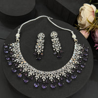 Luxury CZ Diamond Necklace Set-Mivanaa