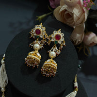 Royal Rasika Pacchi Kundan Pearl-Mivanaa