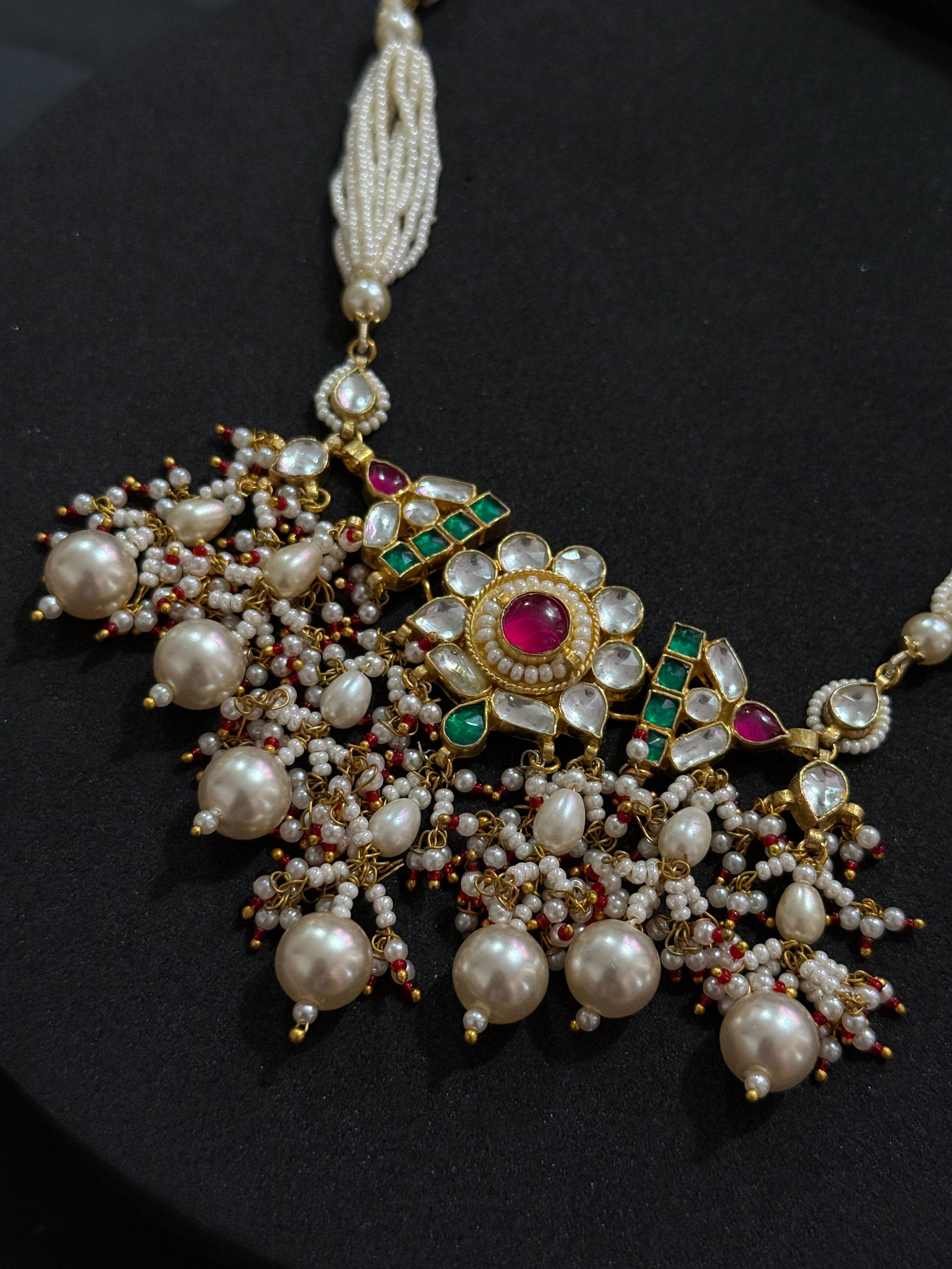 Royal Rasika Pacchi Kundan Pearl-Mivanaa