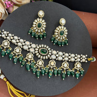 Emerald Mossanite Kundan-Mivanaa