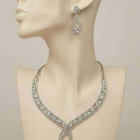 Eternal Spark Luxe Diamond Necklace & Earrings Set