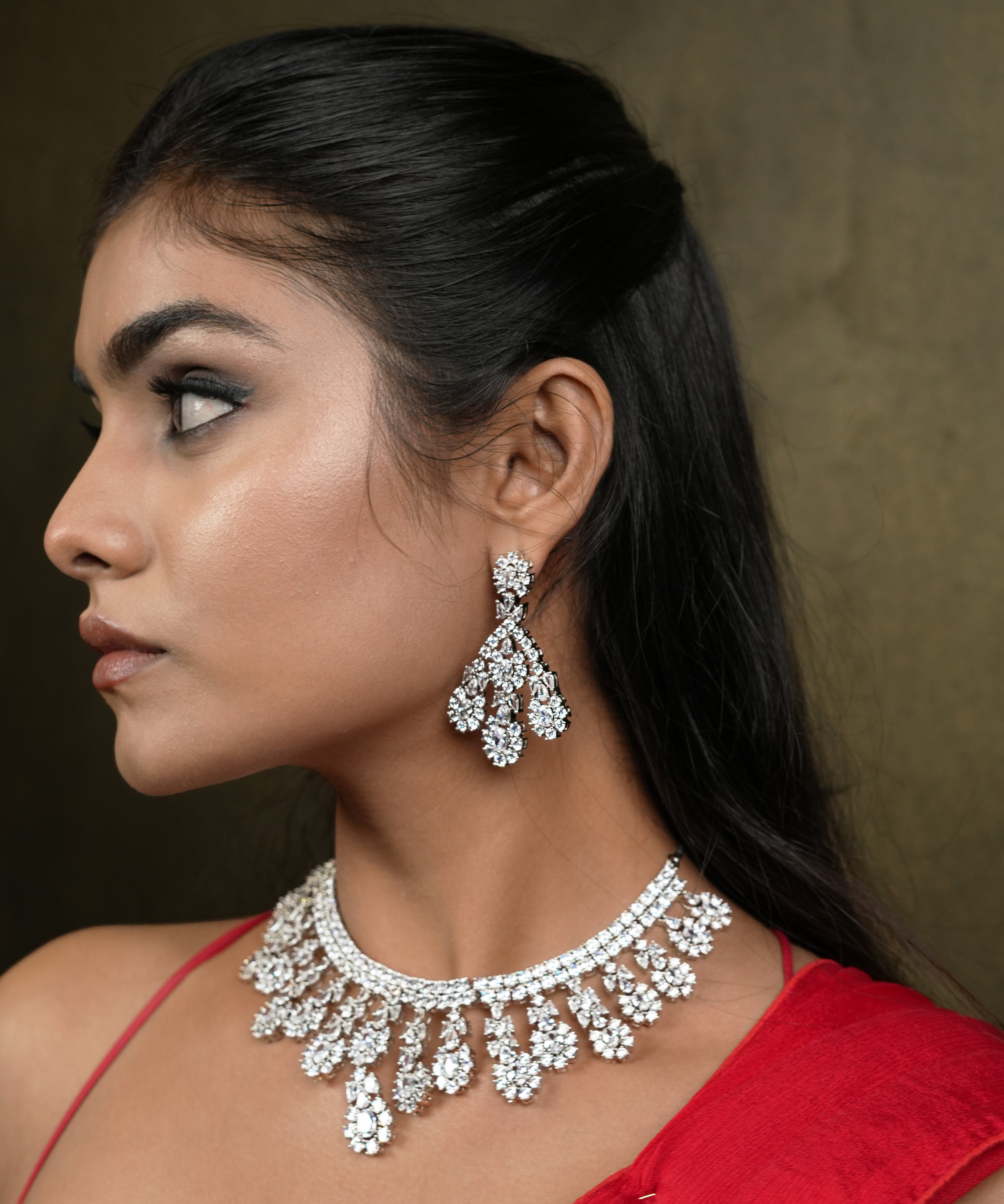 Radiant Luxe American Diamond Necklace Set