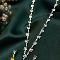 Luxury Yellow Crystal Necklace & Earrings Set