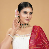 Emerald Royale Real Polki Kundan Necklace Set